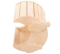 GANAZONO Wooden Hamster Hideout House Small Moon-shaped Cabin Natural Solid Wood Small Animal Hideaway Shelter for Hamsters, Guinea Pigs, and Squirrels