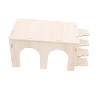 GANAZONO Wooden Hamster Hideout House with Climbing Ladder Cozy Small Pet Retreat for Guinea Pigs Mice and Gerbils Solid Design for -term Use and Fun Playtime