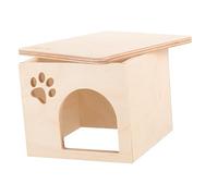 GANAZONO Wooden Hamster House Tunnels Ladders Rat Hideout Accessory for Enrichment Exercise