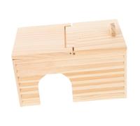 GANAZONO Wooden Hamster Living House with Flipping Lid for Small Pets Pet Sleeping and Play Nest Safe Natural Material for Hamsters and Dwarf Rodents
