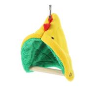 GANAZONO Wooden Parrot Hanging Swing Perch Stand with Tent Bird for Parakeet Macaw Finch Cage Decor Multi-use Bird Accessory Random Color