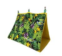 GANAZONO Xl Tropical Rainforest Parrot Hanging Hammock Bird Nest with Summer Sunshade Comfortable Pet Bed for Small Birds Including Canary Lark Yellowbird for Indoor High Places