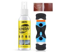 Ganbaro Adhesive Remover, Sticky Stuff Remover Includes Scraper, Quickly & Powerful Sticker Remover for Labels, Tape, Chewing Gum,Wax and Glue 120ML
