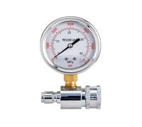 GANCEI 1 Pack Pressure Gauge 6000 Psi With 3/8 Inch Quick Connect Socket For Pressure Washer, Car Washing, Garden Watering