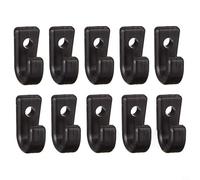 GANCEI 10 Pieces Black Nylon J Hooks for Kayak Canoe Paddleboard Deck Lashing Bungee Rigging Strong ABS Replacement Parts 26x17mm Outdoor Water Sports Gear Kit