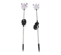 GANCEI 2 Pack Solar Powered Angel Lights, Color Changing LED Garden Statues for Yard Patio, Weatherproof Memorial Decor to Remember (purple)