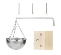 GANCEI 20cm Stainless Steel Sauna Aroma Bowl Wall Mounted Essential Oil Salt Diffuser with Rotating Arm for Traditional Infrared Saunas Home Spa Club