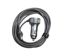 GANCEI 300cm Car Power Cord for Starlink for MINI with Digital Voltmeter, Dual USB PD QC Charger Cable 12V-24V for Cars Trucks Boats Gray