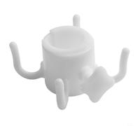 GANCEI 4 Prongs Beach Umbrella Hanging Holder, Adjustable Plastic Hook for Secure Item Storage on Poles, Lightweight Portable Garden Gadget in (White)