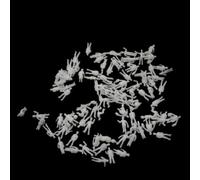 GANCEI 50pcs 1:50 Scale Model Figures White Unpainted Plastic People for Architecture Diorama Train Layouts Miniature House Scenery