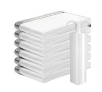 GANCEI 6 Pack Transparent Vacuum Compression Bags with Manual Pump for Space Saving Storage of Quilts Clothes Down Jackets Home Organisation(70 * 90cm)