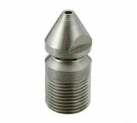 GANCEI 9 Jet Rotary Pressure Washer Drain Sewer Cleaning Jetter Nozzle in Stainless Steel 303, 3/8 Inch Male Thread 45mm Opening for Pipe Clearing Gray