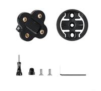 GANCEI ABS Bicycle Camera Mount Adapter for Garmin GPS Computer, Sport Cam Holder Set with Wrench, 21mm ID, Lightweight Black Cycling Electronics Accessory(D)
