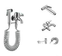 GANCEI All Copper Dual Control Faucet With 304 Stainless Steel Spray, Air Injection High Pressure, For Mop Sink Cleaning, Car Wash, Garden Watering(A)
