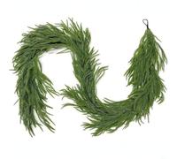 GANCEI Artificial Christmas Wicker Wreath With Simulated Pine Needles, Indoor Festive Garland Decoration For Wall Or Window Display, Green 1.5cm/1.8cm/2.7cm(2.7CM)