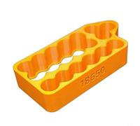 GANCEI Battery Spot Welding Jig, 8-Slot Dual-Row Holder For 21700 Lithium Cells, High-Temp Plastic Fixture For DIY Pack Assembly(4-in-1 orange)