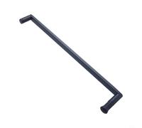 GANCEI Black Shower Door Handle 304 Stainless Steel Round In Square Mushroom Head Glass Pull For Frameless Bath Partition 400mm Hole Spacing(440mm)