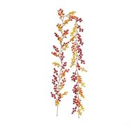 GANCEI Christmas Garland Fake Vines 6FT 185Cm Artificial Red Berry Garland Hanging Vine, Plastic Berry Decoration For Christmas Party Tree(Red+Yellow)