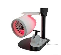 GANCEI Desktop JetFan, Desk Fan USB Small Fans for Desktop Table Bedside with Humidifier & Realistic Flame Effects, 50ml Water Tank, for 3D Printed Jet Engine Design(Red)