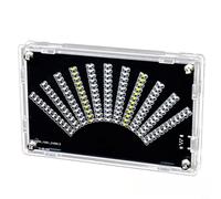 GANCEI DIY LED Music for spectrum Display Kit With Acrylic Shell For Audio Visualizer Rhythm Light Show Real Time Analysis Hobbyist Assembly Set(B)
