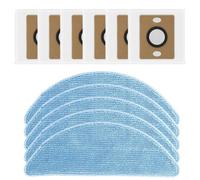 GANCEI Dust Bag Mop Cloth Accessories Kit For ILIFE A12 Pro Self Emptying Robot Vacuum With 5 Microfiber Mop Pads And 6 Leak Proof Dust Bags