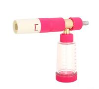 GANCEI Foam Pot For Pressure Washer With 1/4'' Quick Connector, Adjustable Nozzle, 1L Capacity, Lightweight Copper Plastic Car Wash Tool Pink