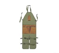 GANCEI Full Length Waterproof Garden Apron, Adjustable Oxford Fabric Work Apron with Reinforced Knees and Pockets for Men Women, Dustproof Gardening Harvest Gear, Green(Brown Pocket)