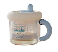 GANCEI Greek Yogurt Filter with Timing Wheel, Self-Cooling Whey Separator for Thick Creamy Texture, Manual Strainer Machine with 3 Screens, Blue(Blue)