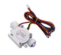 GANCEI Hall Effect Based Flow Sensor for Water Analysis Featuring and Temperature Readings, 1/4 Inch PE Quick Connect, 0.3-6 Liters per Minute Capacity (A)