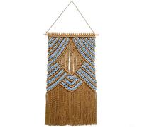 GANCEI Hand Woven Cotton Tapestry, Nordic Style Wall Hanging Decor, Brown 40X65cm For Living Room, Bedroom, Balcony