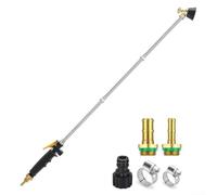 GANCEI Hanging Basket Watering Device Hose Nozzle Sprayer Wand With Adjustable Lock Handle, For 1/4, 3/8 Inch Brass Barb, 1/2 Inch Connector(147cm)