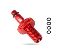 GANCEI High Pressure Air Valve Adapter for MTB Fork Shock Absorber, Aluminum Alloy M5 Internal Thread Pump Connector, Airtight Seal, 300PSI Max, Red Cycling Part(Red)
