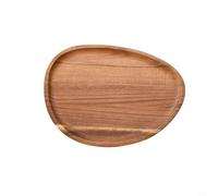 GANCEI Irregular Oval Wooden Plates And Serving Tray For Fruit, Dessert, Snacks, Dim Sum -Wood, 30.5 X 20 Cm Wooden Serving Tray(20 * 28)