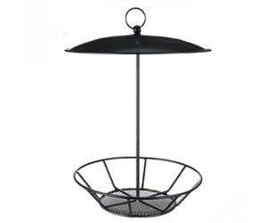 GANCEI Metal Cylinder Bird Feeder Suet Cake Holder for Outdoors Garden Weatherproof Design Fits 4 Cakes Sturdy Black Structure Simple Install For Finches Sparrows 1 Pack(1-piece)