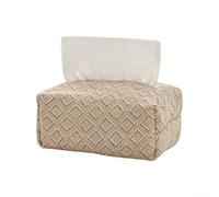 GANCEI Minimalist Cotton Linen Tissue Box for Home Table, Breathable Fabric Napkin Holder with Elegant Print for Living Room Bedroom Hotel, 17x95x8cm Size(B)