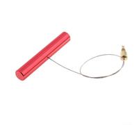 GANCEI Motorcycle tire valve puller tool with rotating cable and ergonomic handle to assist in pulling valve stems through rim holes for maintenance and tire repair (Red)