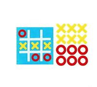 GANCEI Nine Grid Game Chess 10pcs Felt Set, Strategic Board Game for Tic for TAC Toe, Logic Puzzle Trainer for Family Party Camping, Portable Travel Toy Bulk Colors(10set blue)