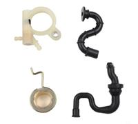 GANCEI Oil Pump Hose Filter Worm Gear Kit For MS251 MS231 Chainsaws, 2 Oil Pipes 1 Pump 1 Gear, Plastic White Replacement Parts For Garden Wood Cutting