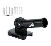 GANCEI Outdoor Aluminium Alloy Flag Stand with 180° Adjustable Angle, Wall Mounted Flagpole Base for Garden or Building Use(black)