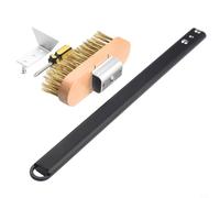 GANCEI Pizza Oven Brush, Pizza Stone Cleaning Brush With Scraper Barbecue Grill Cleaning Tool Pizza Oven Accessories With Long Handle