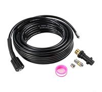 GANCEI Pressure Washer Pipe Cleaning Hose Kit, 180 Bar, With Rotating Nozzle & Adapter, For Karcher K2-K7, Drain Sewer Gutter(15m)