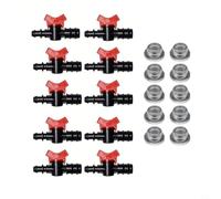 GANCEI PVC Drip Irrigation Switch Valve 16 20 25mm Ball Connector for Garden Hose Greenhouse Watering Easy Install Flow Regulation Red 10pcs(25mm)