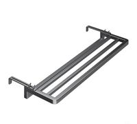 GANCEI Radiator Folding Airer,Towel Rail Hanging 40Cm Radiator Towel Holder Storage Rack For Bathroom Heating System Space Saving(Black)