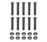 GANCEI Replacemet Joint Pin And Rubbers Seal Steel Pools Replacement Pin Gasket Set For Best-way P61796 Long Plastic Pools Connector Pin Parts Grey(10sets)