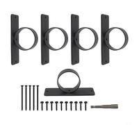 GANCEI Rope Fence Bracket Holders, 5Pcs Stainless Steel Rope Brackets Black Fence Support Hooks Battle Ropes Anchor