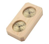 GANCEI Sauna Thermometer With Wooden Casing, Precise Temperature 0-120°C & Humidity 0-100% RH For Steam Rooms, Greenhouses, Wine Cellars(for celsius)