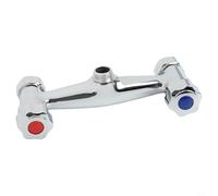 GANCEI Shower Mixer Bar, Shower Bar Mixer Double Handle Wall Mounted Shower Mixer Tap G1/2 Outlet Hot Cold Water Control Bathroom Fixture(A)