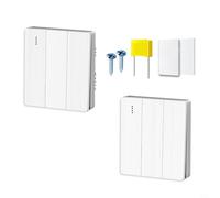 GANCEI Smart Type 86 Wireless Light Switch With Remote Control No Hub Needed Easy Paste Installation For Bedroom Living Room Up To Ten Metres(3-GANG)