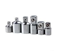 GANCEI Socket Converter 6pc 1/4 3/8 1/2 Drive Set Socket Converter | High hardness chrome-plated steel, anti-rust, for durable finish, fits standard square drives securely
