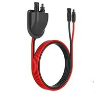 GANCEI Solar Double Cable Entry, Weatherproof Solar Dual Cable Entry System Extension Cord 2M IP68 New Energy Photovoltaic Line(Black)